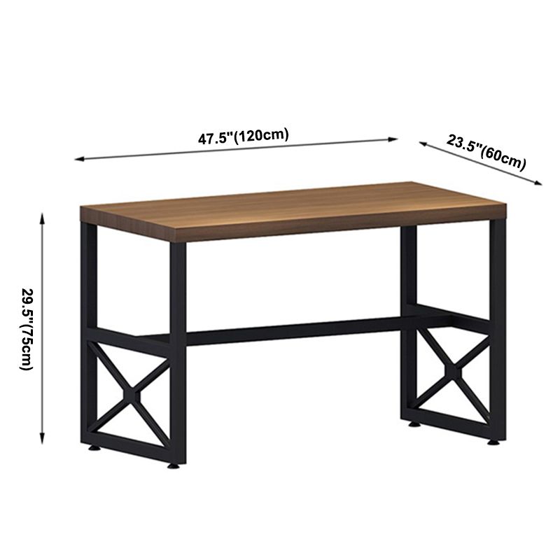 Industrial Style Dinner Table Rectangle Table with Black Frame for Dining Room Clearhalo ' dining_table' 'Dining Tables & Seating' 'Dining Tables' 'furn' 'furn_dining_table' 'Furniture' 'furniture_dining_table' 'Kitchen & Dining Furniture' 'kitchen&dining_furn' 'kitchen' 'kitchen_dining_table' 1200x1200_612c6936-4117-4315-9119-e4f0b9aad8b3