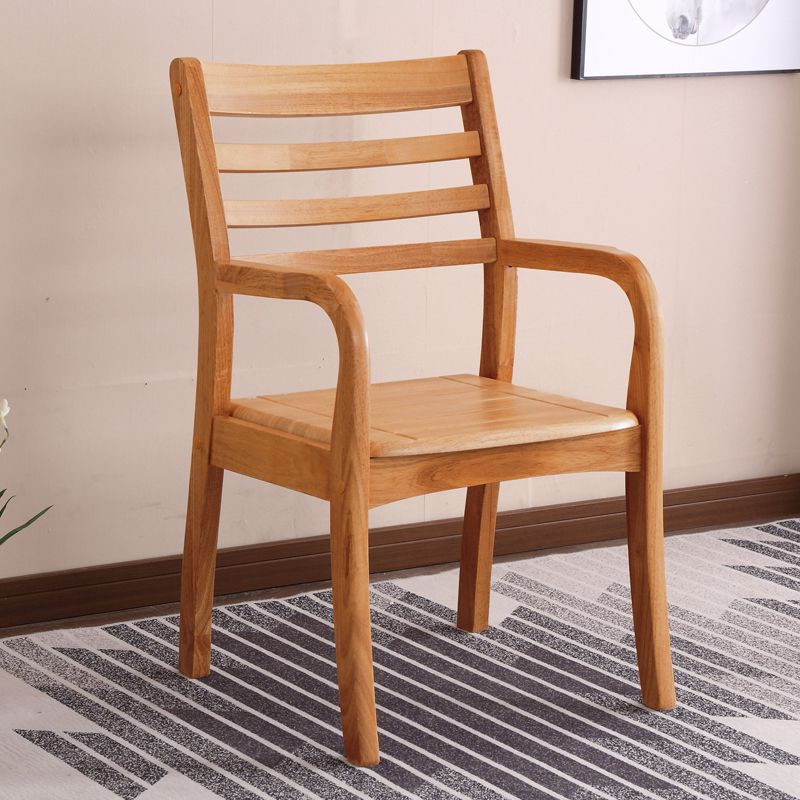 Contemporary Kitchen Wood Square Dining Chair Ladder Back Wood Counter Chair Clearhalo ' kitchen&dining_furn' 'Dining Chairs' 'Dining Tables & Seating' 'dining_chair' 'furn' 'furn_dining_chair' 'Furniture' 'furniture_dining_chair' 'Kitchen & Dining Furniture' 'kitchen' 1200x1200_612e314b-df2b-4f08-ab30-27b7388f3a42