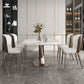 Stone Top Dining Table Rectangle Traditional Luxury Table with Pedestal Base Clearhalo 'Dining Tables & Seating' 'Dining Tables' 'dining_table' 'furn' 'furn_dining_table' 'Furniture' 'Kitchen & Dining Furniture' 1200x1200_612e4456-6d73-4133-b391-bad270c65012