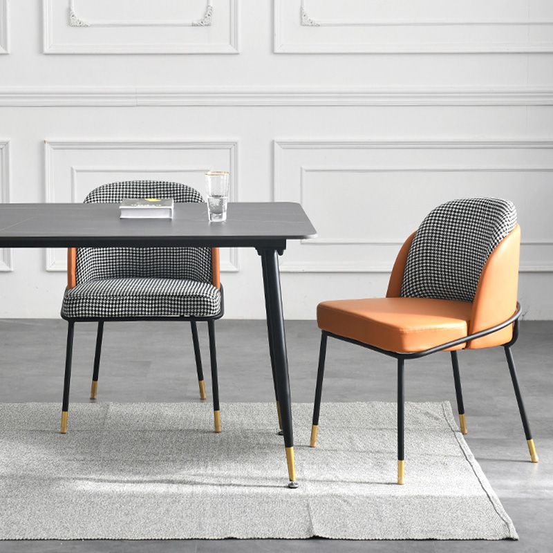 Nordic Dining Chairs Parsons Arm Chair for Kitchen with Metal Legs Clearhalo ' kitchen&dining_furn' 'Dining Chairs' 'Dining Tables & Seating' 'dining_chair' 'furn' 'furn_dining_chair' 'Furniture' 'furniture_dining_chair' 'Kitchen & Dining Furniture' 'kitchen' 1200x1200_612e6bea-e775-4f9d-abab-d2899809642d