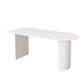 Stone Top Table Contemporary Dining Table with Sled Base in White Clearhalo 'Dining Tables & Seating' 'Dining Tables' 'dining_table' 'Furniture' 'furniture_dining_table' 'Kitchen & Dining Furniture' 'kitchen' 'kitchen_dining_table' 1200x1200_612e8ea7-d980-42b9-9373-3b54035f8d47