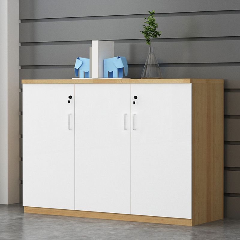 Bloqueo de cajones Archivo de estantes de almacenamiento de madera Archivo lateral moderno para la oficina