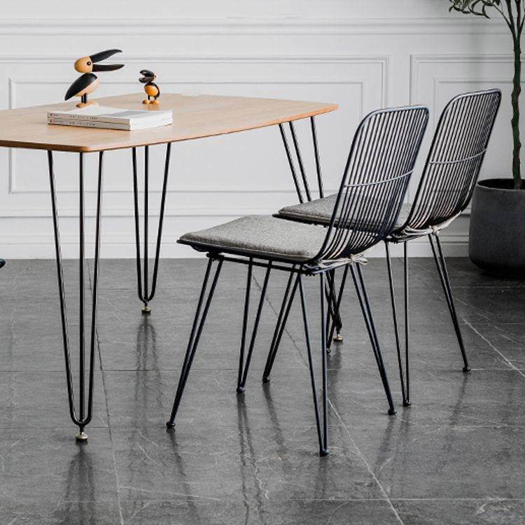 Contemporary Design Open Back Dining Side Chair Armless Dining Side Chairs Clearhalo ' kitchen&dining_furn' 'Dining Chairs' 'Dining Tables & Seating' 'dining_chair' 'furn' 'furn_dining_chair' 'Furniture' 'furniture_dining_chair' 'Kitchen & Dining Furniture' 'kitchen' 1200x1200_6131c32d-1cfe-487d-bb22-ab232a024634