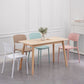Plastic Dining Chair Modern Style Open Back Dining Armless Chair