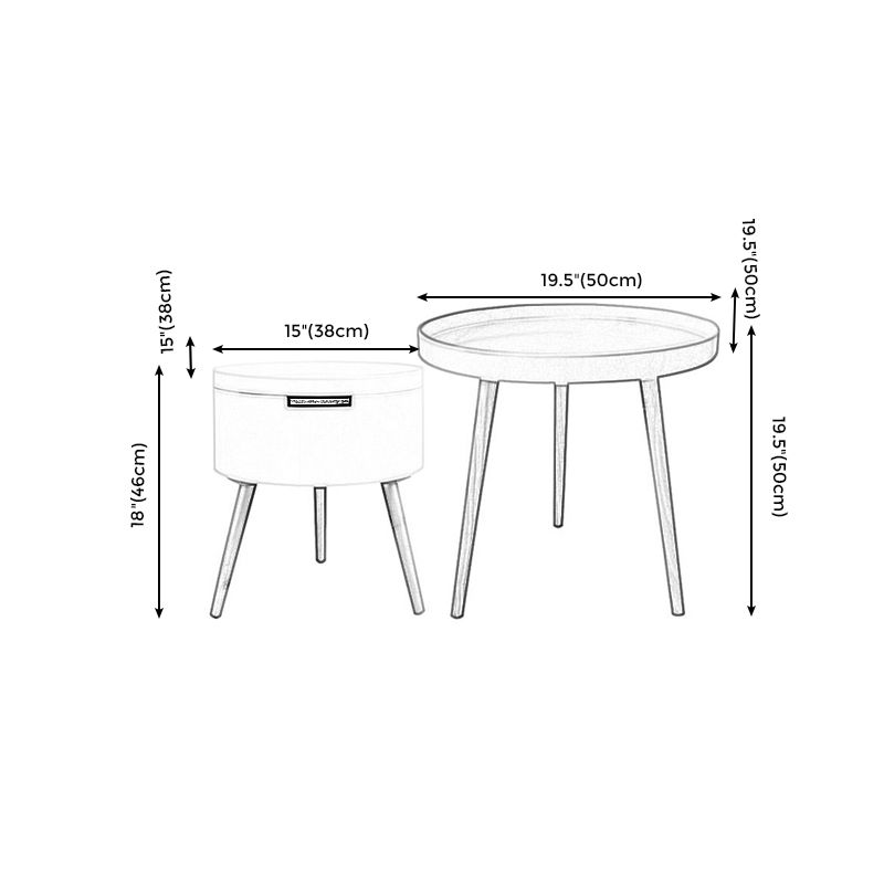 3 Legs 2 Round Coffee Table Contemporary Wood Coffee Table Set Clearhalo 'Coffee & Accent Tables' 'Coffee Tables' 'coffee_tables' 'furn' 'furn_coffee_tables' 'Furniture' 'Living Room Furniture' 1200x1200_613538df-f342-48b0-a95a-dd1a63dbf97d