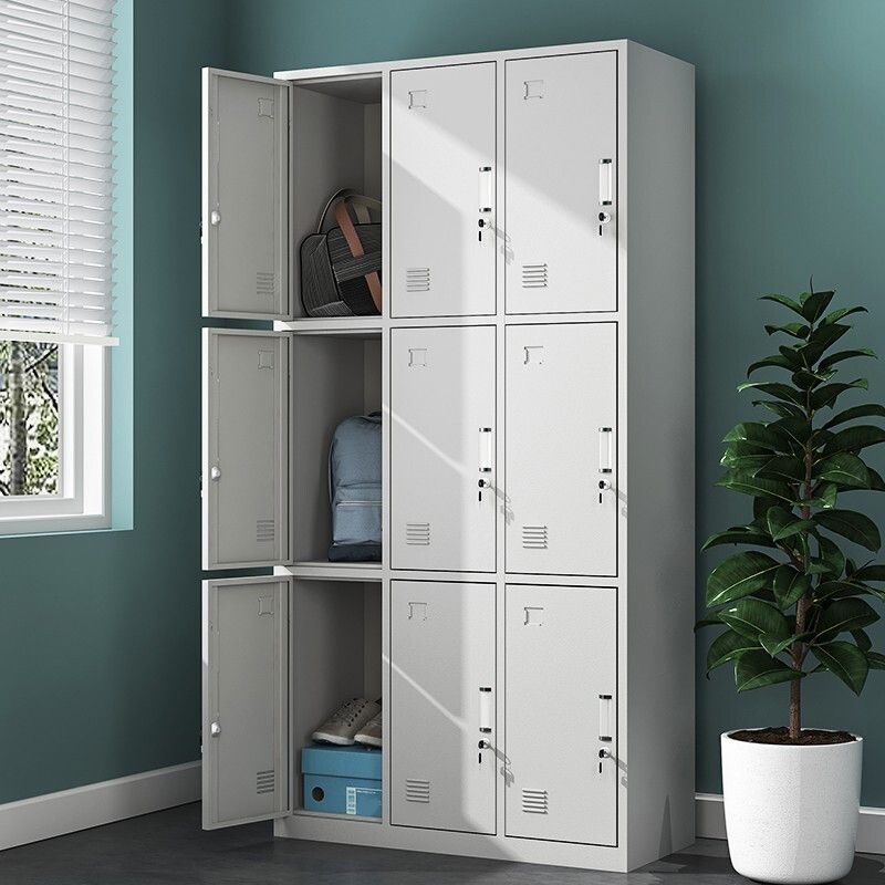 Contemporary Style Wardrobe White Metal Wardrobe Closet for Home Clearhalo 'Armoires & Wardrobes' 'armoires_wardrobes' 'Bedroom Furniture' 'furn' 'furn_armoires_wardrobes' 'Furniture' 1200x1200_6135be84-c924-42d7-a800-fff972bdbd1d