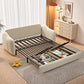 BEIGE Daybed Metal Frame Kids Led con materasso e testiera