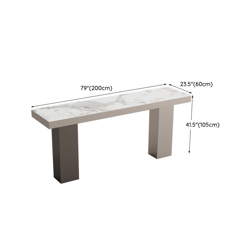 Juego de mesa de Bar Industrial de 1/2/3 piezas, mesa de mostrador de piedra rectangular con taburetes altos