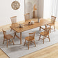 Rectangle Wooden Dining Table Modern Pine Table in Nature with Double Pedestal Clearhalo ' dining_table' 'Dining Tables & Seating' 'Dining Tables' 'furn' 'furn_dining_table' 'Furniture' 'furniture_dining_table' 'Kitchen & Dining Furniture' 'kitchen&dining_furn' 'kitchen' 'kitchen_dining_table' 1200x1200_61379dea-95dd-4cf9-b842-20acfa16b146