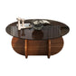 Table basse à plateau en verre Table basse ou table d'appoint ronde moderne