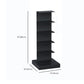 Contemporary Metal Bookshelf Black Geometric Shelf Bookcase for Study Room Clearhalo 'Bookcases' 'furn' 'furn_bookcases' 'Furniture' 'Office Furniture' 1200x1200_613b3aaf-6e9f-4cfc-a60a-dcae67cb41f4