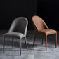 Leather Contemporary Indoor-Outdoor Dining Chair Solid Back Side Chair