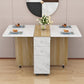 Manufactured Wood Mid-Century Modern Table Rectangle Wood Top Table with Drop Leaf Clearhalo ' dining_table' 'Dining Tables & Seating' 'Dining Tables' 'furn' 'furn_dining_table' 'Furniture' 'furniture_dining_table' 'Kitchen & Dining Furniture' 'kitchen&dining_furn' 'kitchen' 'kitchen_dining_table' 1200x1200_613d7299-26d0-4dcb-855b-86e3cb222462
