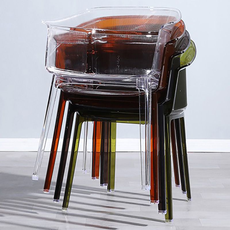 Nordic Style Plastic Dining Armchair Stacking Dining Chair for Restaurant Clearhalo ' kitchen&dining_furn' 'Dining Chairs' 'Dining Tables & Seating' 'dining_chair' 'Furniture' 'furniture_dining_chair' 'Kitchen & Dining Furniture' 'kitchen' 1200x1200_61406048-458e-4bf7-ae74-dde104e55f7a