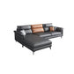35.43 "Tall Modern Sectional Dark Gray Sectional met gekussen achterste kussens