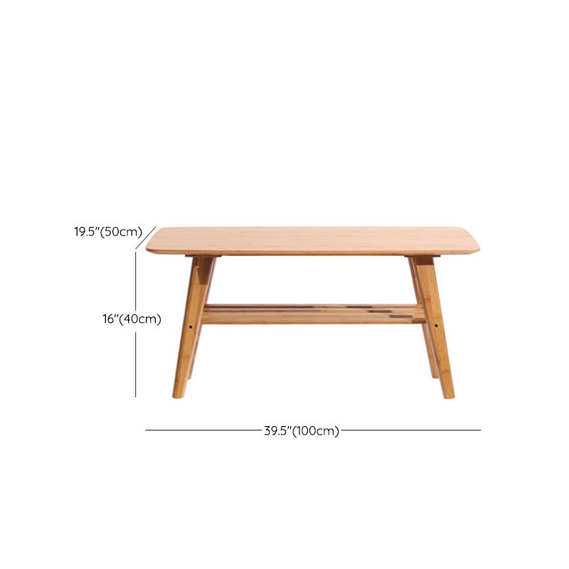 4 Legs Coffee Table Modern Wood Oval Cocktail Table with Shelf Clearhalo 'Coffee & Accent Tables' 'Coffee Tables' 'coffee_tables' 'furn' 'furn_coffee_tables' 'Furniture' 'Living Room Furniture' 1200x1200_6143259e-c558-46fe-beb7-2720a036c2f0