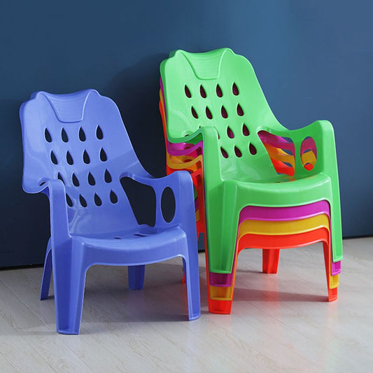 Modern Style Plastic Dining Arm Chairs Slat Back Stacking Side Chairs for Home Clearhalo ' kitchen&dining_furn' 'Dining Chairs' 'Dining Tables & Seating' 'dining_chair' 'furn' 'furn_dining_chair' 'Furniture' 'furniture_dining_chair' 'Kitchen & Dining Furniture' 'kitchen' 1200x1200_614328ed-8916-4284-b3fc-d480394c4cbe