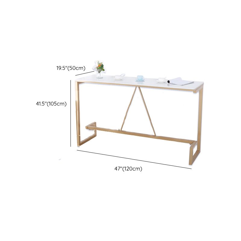 グラムバーの高さテーブルフェイク大理石のトップビストロバーテーブルとゴールドベース