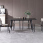 Modern Black 1/4/5/7 Pieces Dining Set Rectangle Legs Stone Indoor Dinette Set Clearhalo 'Dining Room Sets' 'Dining Tables & Seating' 'dining_room_set' 'furn' 'furn_dining_room_set' 'Furniture' 'Kitchen & Dining Furniture' 1200x1200_6143d441-a800-4124-b022-b7ba68407e2d