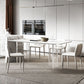 Contemporary Style Sintered Stone Dining Rectangle Table Set 1/4/5/6 Pieces Dining Set Clearhalo 'Dining Room Sets' 'Dining Tables & Seating' 'dining_room_set' 'furn' 'furn_dining_room_set' 'Furniture' 'Kitchen & Dining Furniture' 1200x1200_614432e6-4355-4ede-88cc-c19a41c10696