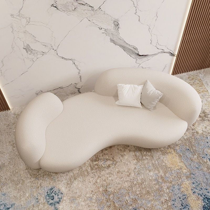 Tight Seat Modern Curved Loveseat Solid Color Stain Resistant Sofa Clearhalo 'furn' 'furn_sofas' 'Furniture' 'Living Room Furniture' 'Sofa' 'sofas' 1200x1200_61489045-7d9a-45b6-8ff8-d7e1bdf7da3e