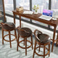 Brown Solid Wood Cocktail Bar Table Rectangle Footrest Indoor Bar/Dinette Table Clearhalo 'Bar Furniture' 'Bar Tables' 'bar_tables' 'furn' 'furn_bar_tables' 'Furniture' 'furniture_bar_tables' 'Kitchen & Dining Furniture' 'kitchen&dining_furn' 'kitchen' 1200x1200_61498532-a69f-44ae-b513-b58c32734b30
