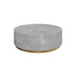 Drum Base Design Black/grey Faux Concrete Top Metal Base Round Coffee Table Clearhalo 'Coffee & Accent Tables' 'Coffee Tables' 'coffee_tables' 'furn' 'furn_coffee_tables' 'Furniture' 'Living Room Furniture' 1200x1200_614a8316-a3f0-4839-85f1-300f17e3705a