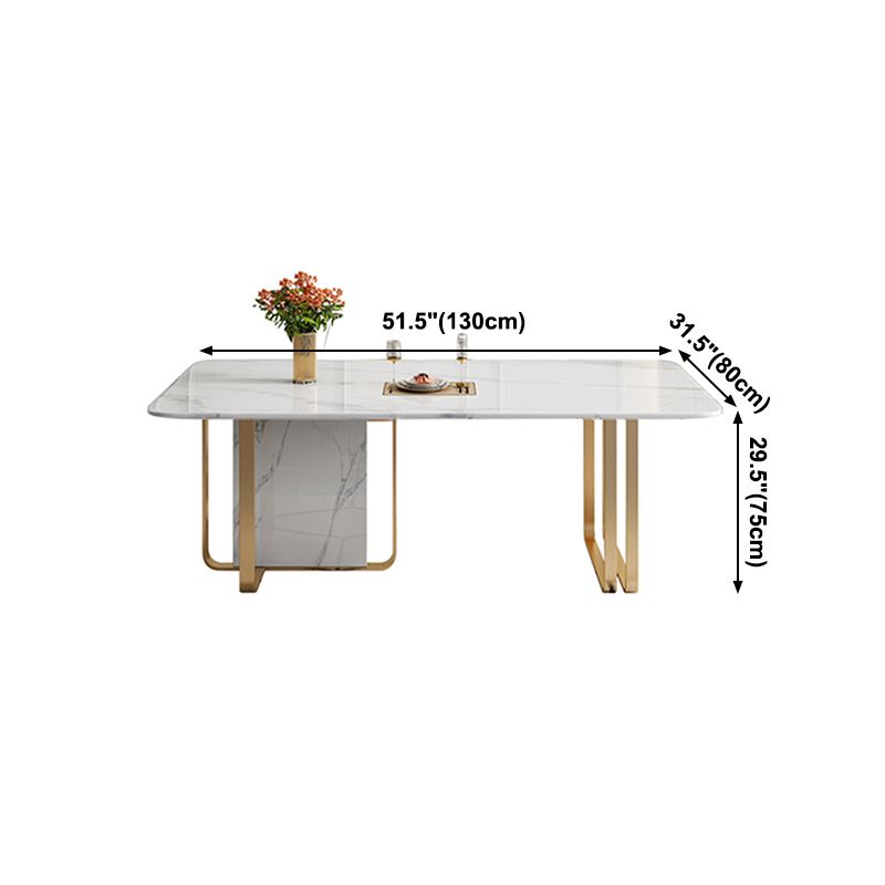 Luxury Sintered Stone Top Table Rectangle White Table with Metal Double Pedestal Clearhalo ' dining_table' 'Dining Tables & Seating' 'Dining Tables' 'furn' 'furn_dining_table' 'Furniture' 'furniture_dining_table' 'Kitchen & Dining Furniture' 'kitchen&dining_furn' 'kitchen' 'kitchen_dining_table' 1200x1200_614ca88b-62e6-40ae-a4c4-efd6d6f5a54c