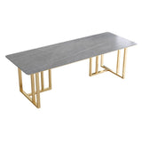 Escritorio de estilo industrial escritorio rectángulo de piedra sinterizado para oficina