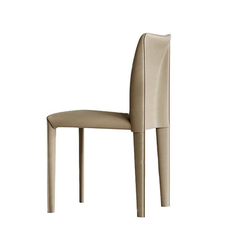 Designer Style Armless Chair Parsons Back Leather Chair for Restaurant Clearhalo 'Dining Chairs' 'Dining Tables & Seating' 'dining_chair' 'furn' 'furn_dining_chair' 'Furniture' 'Kitchen & Dining Furniture' 1200x1200_614d233a-ef7c-4d71-8ae0-a5f4d158c0f8