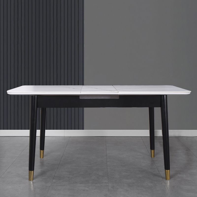 Modern Dining Table Rectangle Extendable Dining Table for Dining Room