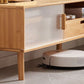 Consola escandinava para TV, consola multimedia de madera, soporte para TV con patas