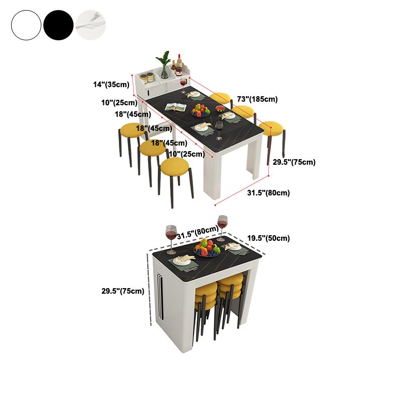 Contemporary Dining Table Rectangle Folding Dining Site Table,19.7"L x 31.5"W x 29.5"H Clearhalo ' dining_table' 'Dining Tables & Seating' 'Dining Tables' 'furn' 'furn_dining_table' 'Furniture' 'furniture_dining_table' 'Kitchen & Dining Furniture' 'kitchen&dining_furn' 'kitchen' 'kitchen_dining_table' 1200x1200_614ec51d-6f36-45a3-a605-e6b36a517b1d