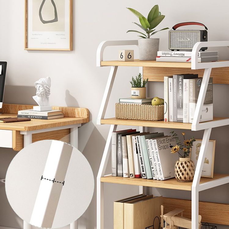 Industrial Style Wooden Bookshelf Open Home Shelf Bookcase with Caster Wheels Clearhalo 'Bookcases' 'furn' 'furn_bookcases' 'Furniture' 'furniture_bookcases' 'Office Furniture' 1200x1200_61504c04-2981-4f1c-a85a-45f91b3a35ce