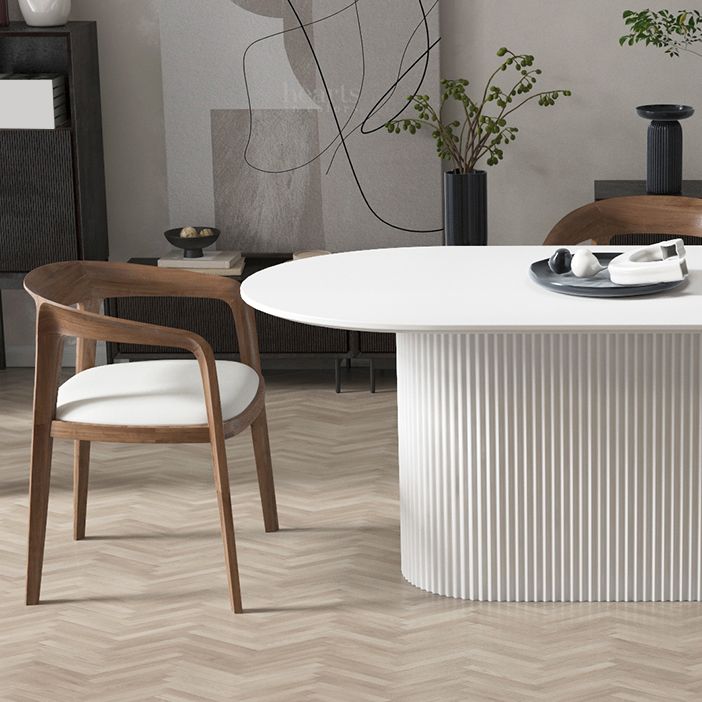 Oval White Tone Dining Table Luxury Pedestal Table for Dining Room Clearhalo ' dining_table' 'Dining Tables & Seating' 'Dining Tables' 'furn' 'furn_dining_table' 'Furniture' 'furniture_dining_table' 'Kitchen & Dining Furniture' 'kitchen&dining_furn' 'kitchen' 'kitchen_dining_table' 1200x1200_61524be4-5df0-40cf-8256-e313b2b4c6e4