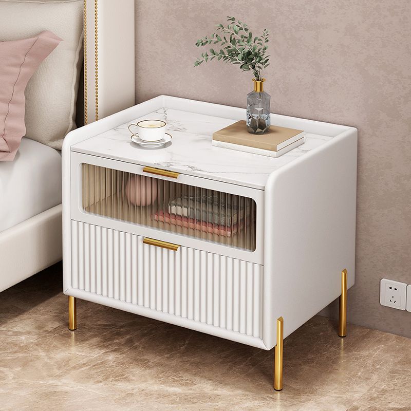 Slate Bedside Table Modern Minimalist Bed Nightstand with Legs Clearhalo 'Bedroom Furniture' 'furn' 'furn_night_stand' 'Furniture' 'night_stand' 'Nightstands' 1200x1200_615486c7-71c5-4424-89f7-2bdc3bb5f48a