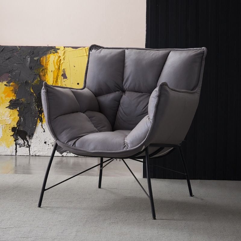 Faux Leather Arm Chair 28.3"L x 28.3"W x 33.8"H Arms Included Chair for Bedroom Clearhalo 'Accent Chairs' 'accent_chairs' 'Chairs & Seating' 'furn' 'furn_accent_chairs' 'Furniture' 'Living Room Furniture' 1200x1200_6155d5b4-171c-4151-a20a-84eb289f3643