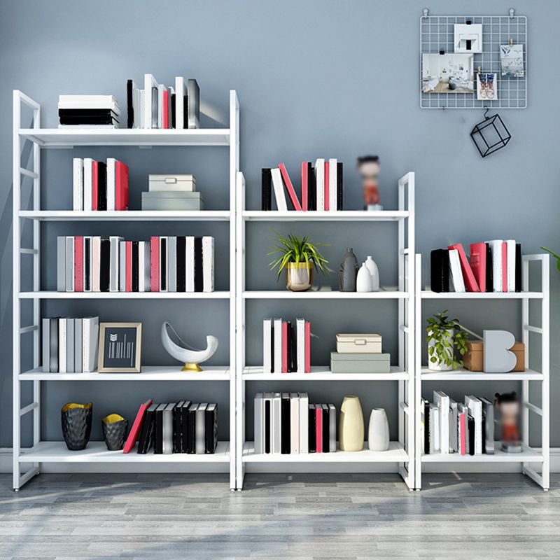 3/4/5-Shelf Iron Etagere Bookshelf Black and White Vertical Bookcase for Living Room Clearhalo 'Bookcases' 'furn' 'furn_bookcases' 'Furniture' 'furniture_bookcases' 'Office Furniture' 1200x1200_615a18f6-eb51-4009-8f7b-a5cfbd0bccb8