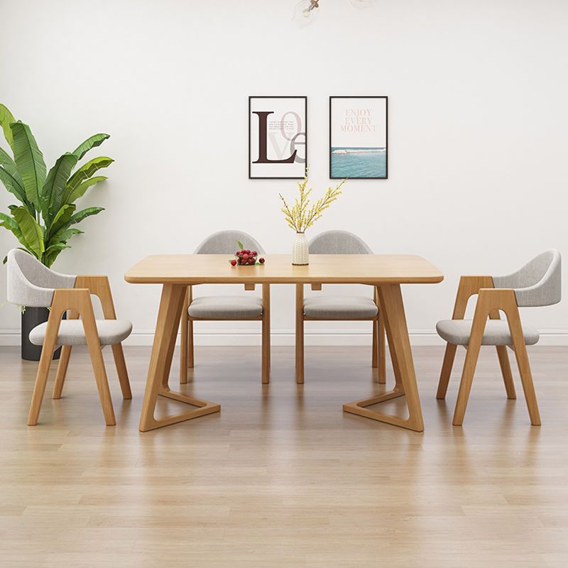 Modern Style Solid Wood Dining Table Brown Rectangle Table for Kitchen Dining Room, 47"L x 29.5"H Clearhalo ' dining_table' 'Dining Tables & Seating' 'Dining Tables' 'furn' 'furn_dining_table' 'Furniture' 'furniture_dining_table' 'Kitchen & Dining Furniture' 'kitchen&dining_furn' 'kitchen' 'kitchen_dining_table' 1200x1200_615bfae3-6634-43ae-ba8b-b52ed5f0cb73