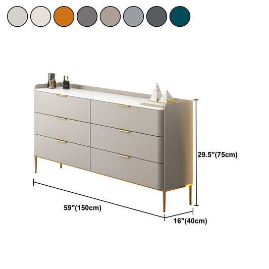 16 "d moderno supporto televisivo in ardesia pine in legno tv stand con 6 cassetti