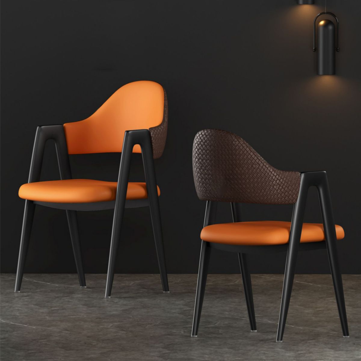 Silla de brazo tapizado contemporáneo en el hogar silla de comedor en casa