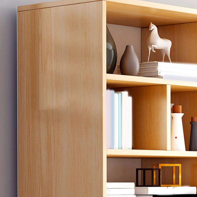 Contemporary Wooden Cabinet with Shelves and Drawers and Straight Legs