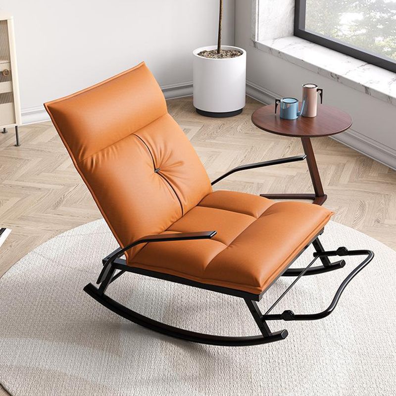 Modern Rocking Chair Upholstered Button-Tufted Reclining Rocking Accent ...