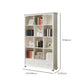 Wooden Closed Back Bookcase Standard Contemporary Bookshelf with Shelves