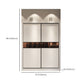 Modern Wooden Wardrobe Closet Bedroom Sliding Doors Storage Armoire