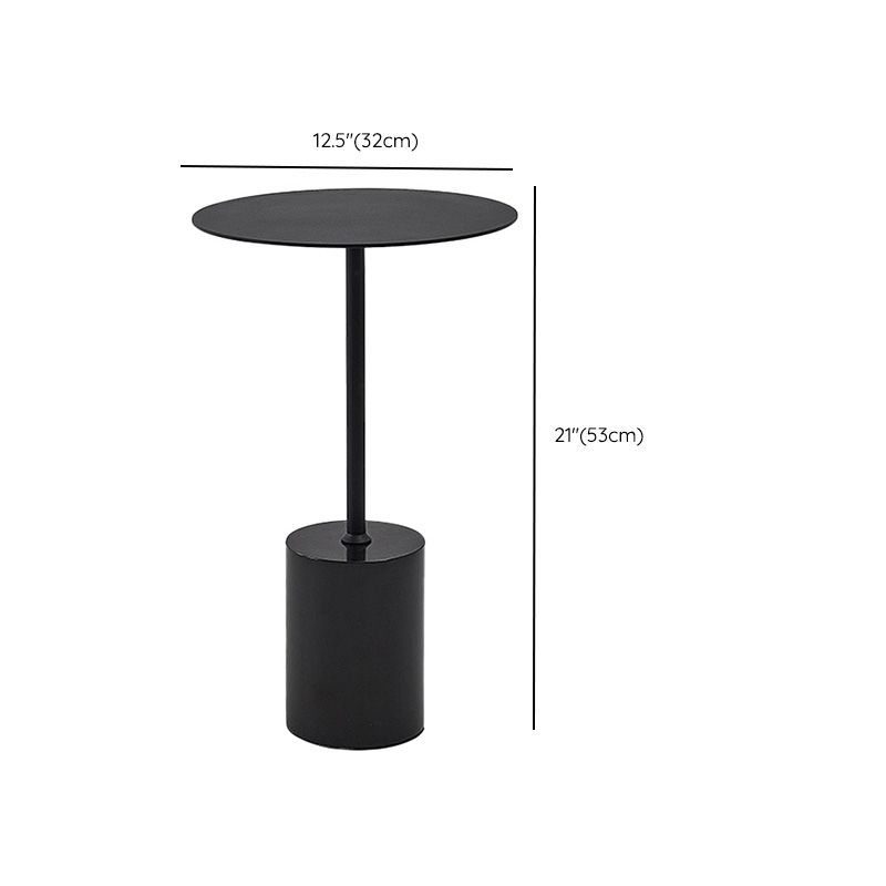 Black End Slide Table Round Living Room Pedestal Marble Corner Table Clearhalo 'Coffee & Accent Tables' 'End & Side Tables' 'end_side_tables' 'furn' 'furn_end_side_tables' 'Furniture' 'Living Room Furniture' 1200x1200_615e1153-fe86-4e0b-b186-74776397a49a