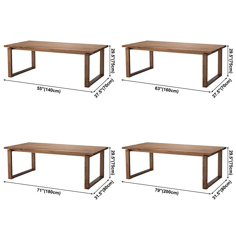 Pine Solid Wood Rectangle Table Modern Dining Table with Double Pedestal for Restaurant Clearhalo ' dining_table' 'Dining Tables & Seating' 'Dining Tables' 'furn' 'furn_dining_table' 'Furniture' 'furniture_dining_table' 'Kitchen & Dining Furniture' 'kitchen&dining_furn' 'kitchen' 'kitchen_dining_table' 1200x1200_615ed19d-9821-4fdb-b1b2-2fde79a26238