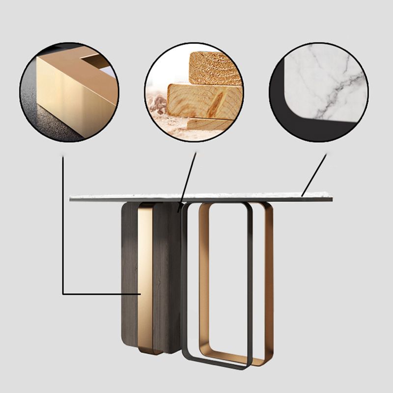 Tavolo da divano console rettangolare glam con le gambe