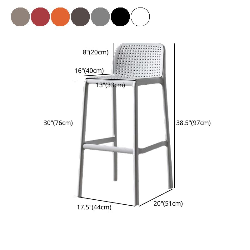 29.9 inch Plastic Contemporary Armless Stool Low Back Bar Stool for Restaurant Clearhalo 'Bar Furniture' 'Bar Stools' 'bar_stools' 'furn' 'furn_bar_stools' 'furniture_bar_stools' 'Kitchen & Dining Furniture' 'kitchen&dining_furn' 'kitchen' 'kitchen_furn' Furniture' 1200x1200_615f62f1-41e6-4952-ae8a-c73bb7d7eafc