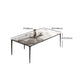 Industrial Sintered Stone Kitchen Table Rectangle Fixed Dining Room Desk Clearhalo 'Dining Tables & Seating' 'Dining Tables' 'dining_table' 'furn' 'furn_dining_table' 'Furniture' 'Kitchen & Dining Furniture' 1200x1200_61606b98-3336-4e64-92af-4322fe222fc4